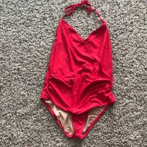 Worn once ! Jcrew one piece red bathing suit.
